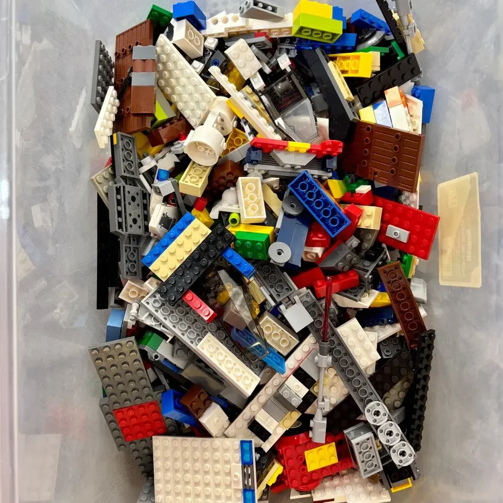 Bulk Lot of LEGO Replacement Bricks Blocks Parts Wheels 3 Lbs. Preowned Modern